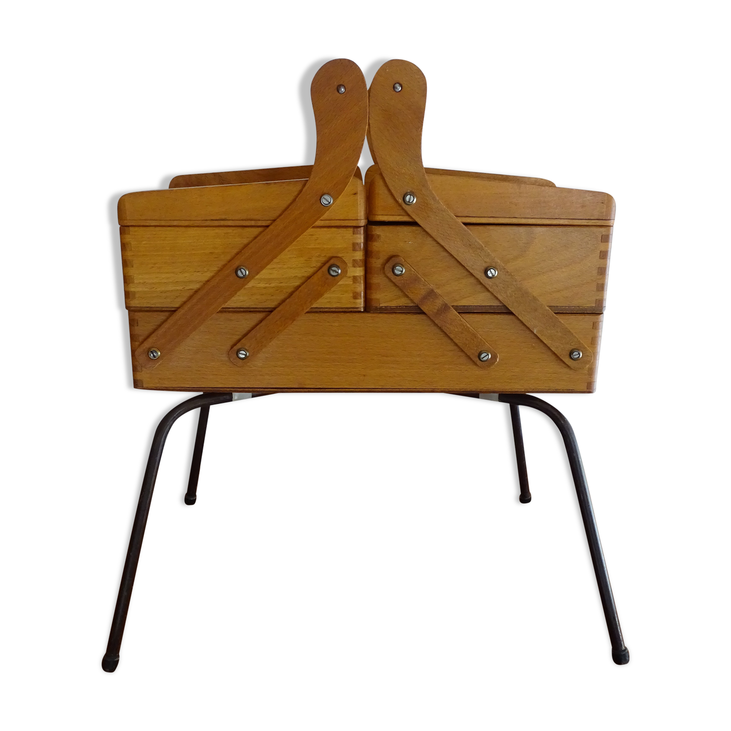 Vintage wood standing worker