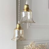 Amber “bell” pendant light