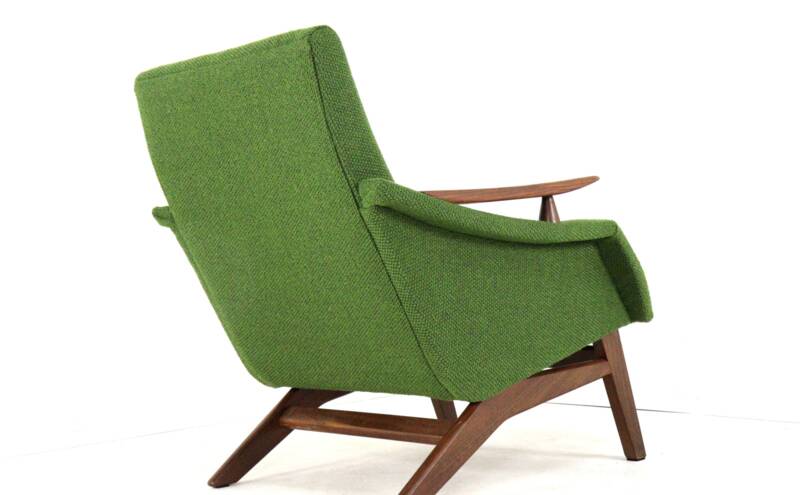 mid century teak Armchair 'Breda' | - fully restored + new upholstery