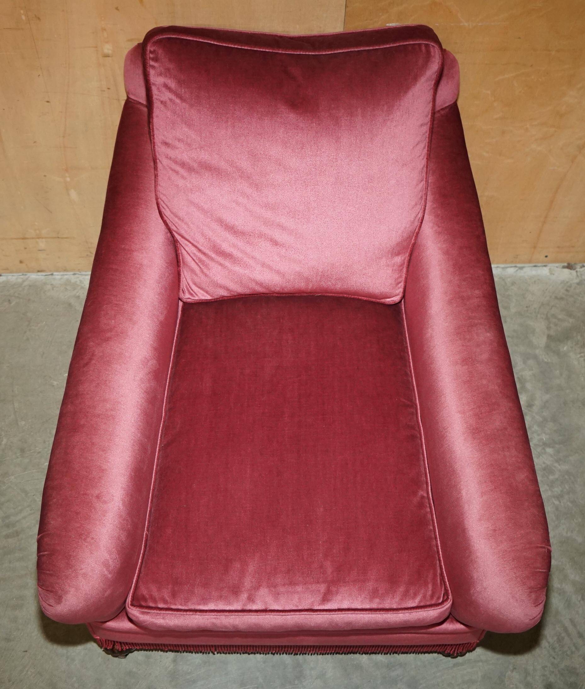 Sofa set and a pair of Victorian velvet armchairs.