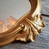 Louis XV-style gold mirror - 50x33cm