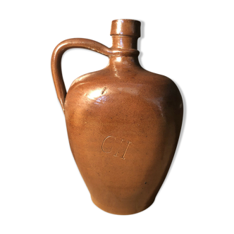 Pitcher in glazed stoneware marking CH