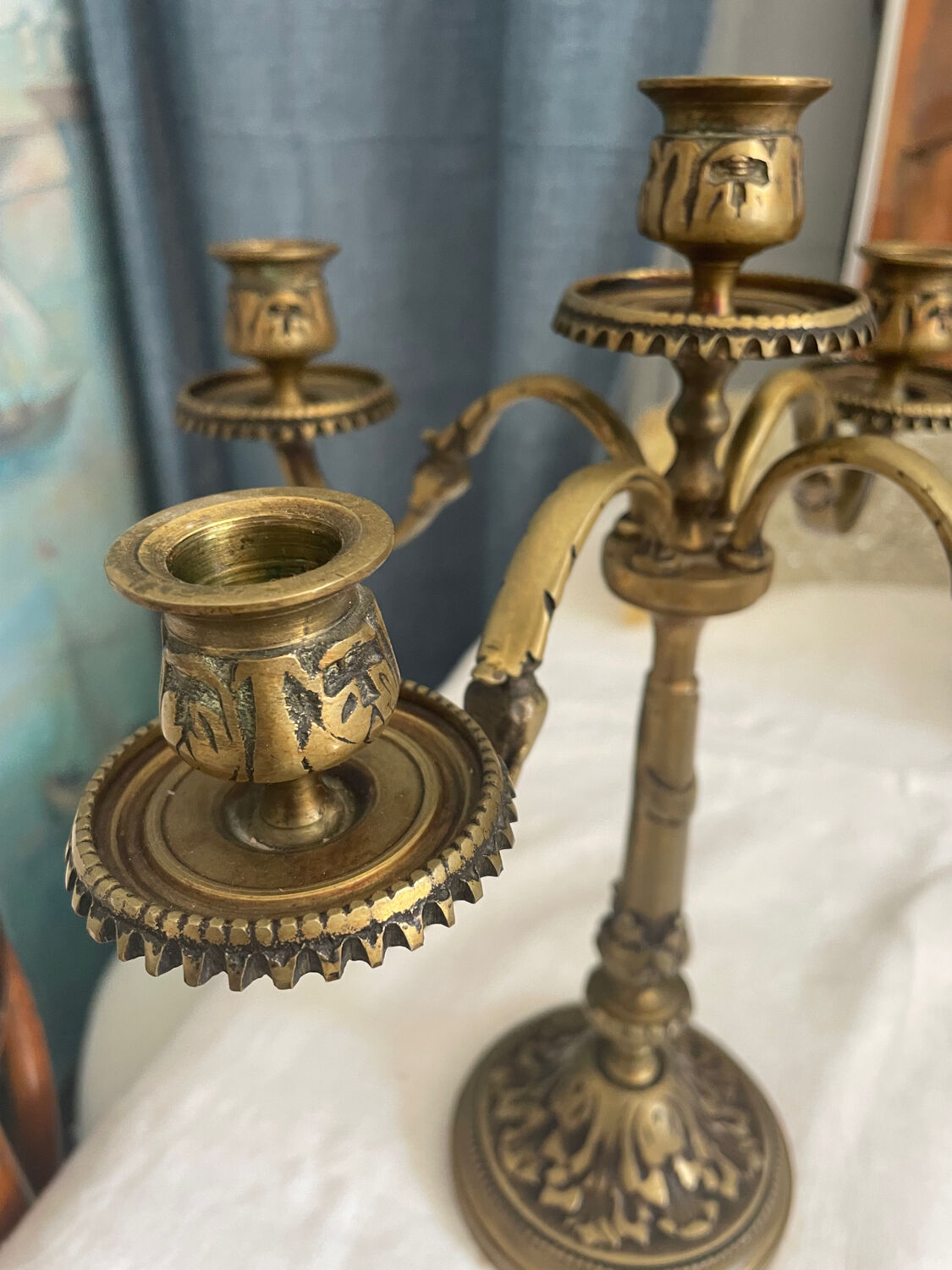 Bronze candlesticks 4 branches
