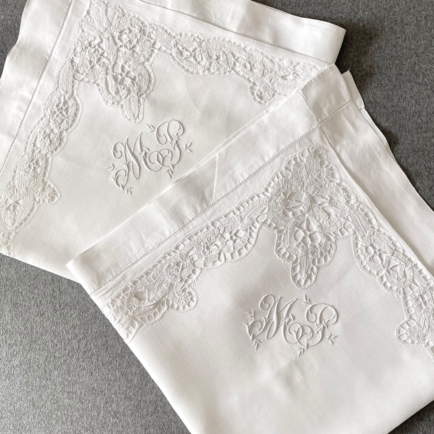 Pair of old pillowcases