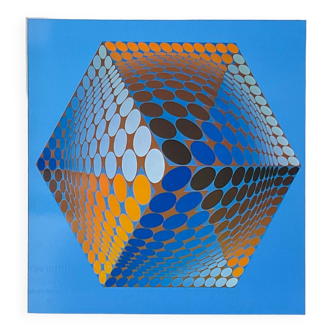 Victor Vasarely, Heliogravure original print 1975