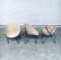Mid-Century Modern Design Egg Basket Wicker Chairs, Italy, 1950s, Set of 3