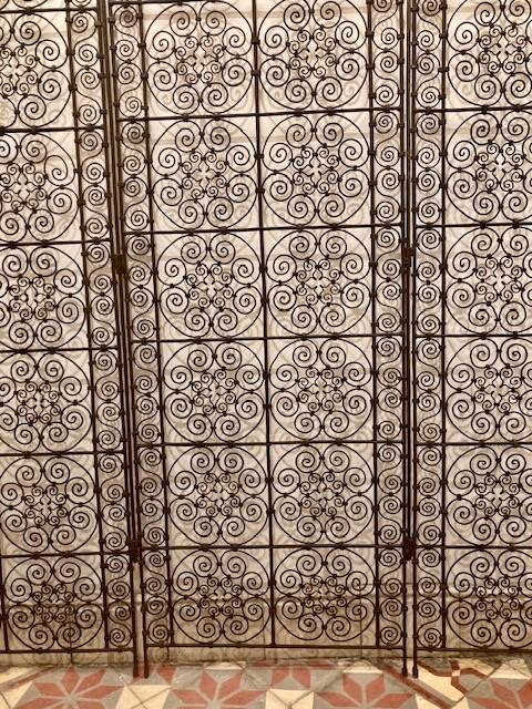 Wrought iron screen