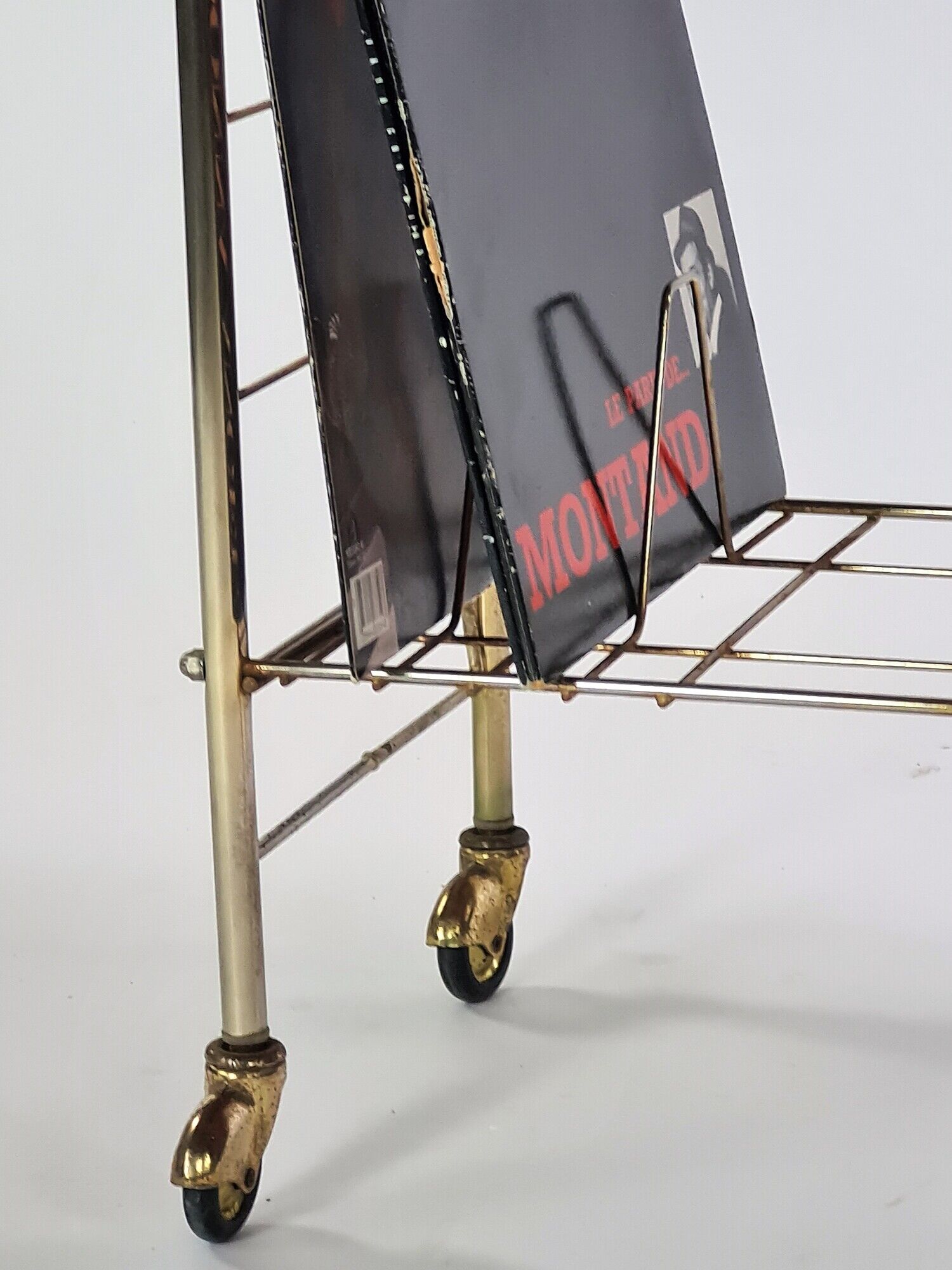 Hi_Fi furniture, brass and black velvet, circa 1970