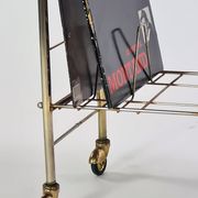 Meuble Hi_Fi, laiton et velours noir, circa 1970