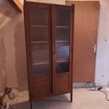 Antique wooden display cabinet – vintage spirit / 1950s