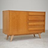 Sideboard U 458 light oak Jiri Jiroutek for Interier Praha 1960