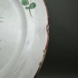 18th century Islettes earthenware plate with Chinese decoration
