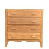 Commode vintage chêne brut massif 1950