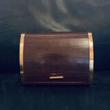 Cigar box 1960 17cm wooden sliding shutter jewelry cigarettes old vintage