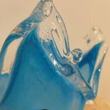 Blue crystal vase