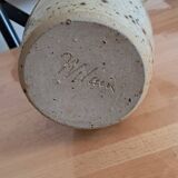 Pyrite stone jug signed Jacques Vilain