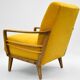 Yellow vintage armchair, Germany, 1960s, mustard velvet