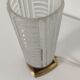 vintage bedside lamp in teak, brass and glass, 60s te