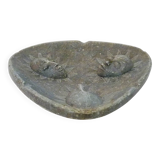 Vintage 3-faced sun soapstone decorative ashtray