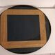 Oval mirror frame molded décor golden fillet ox eye