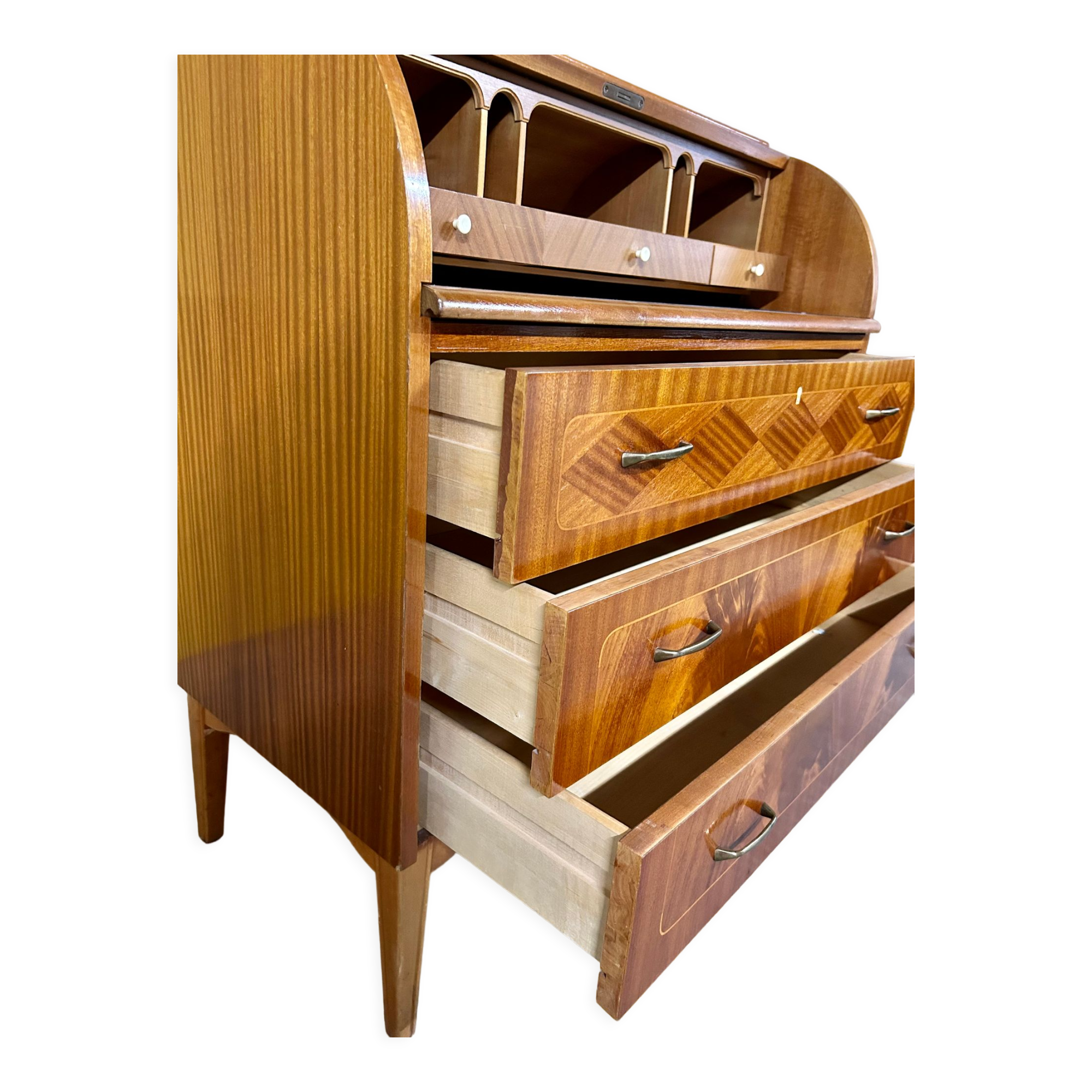 Swedish vintage roll-top desk by Egon Ostergaard, 1960s