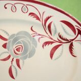 K & G pattern oval serving plate roses