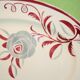 K & G pattern oval serving plate roses