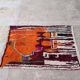 Handwoven Moroccan rug, natural wool, 250cm x 150cm, elegant decoration.