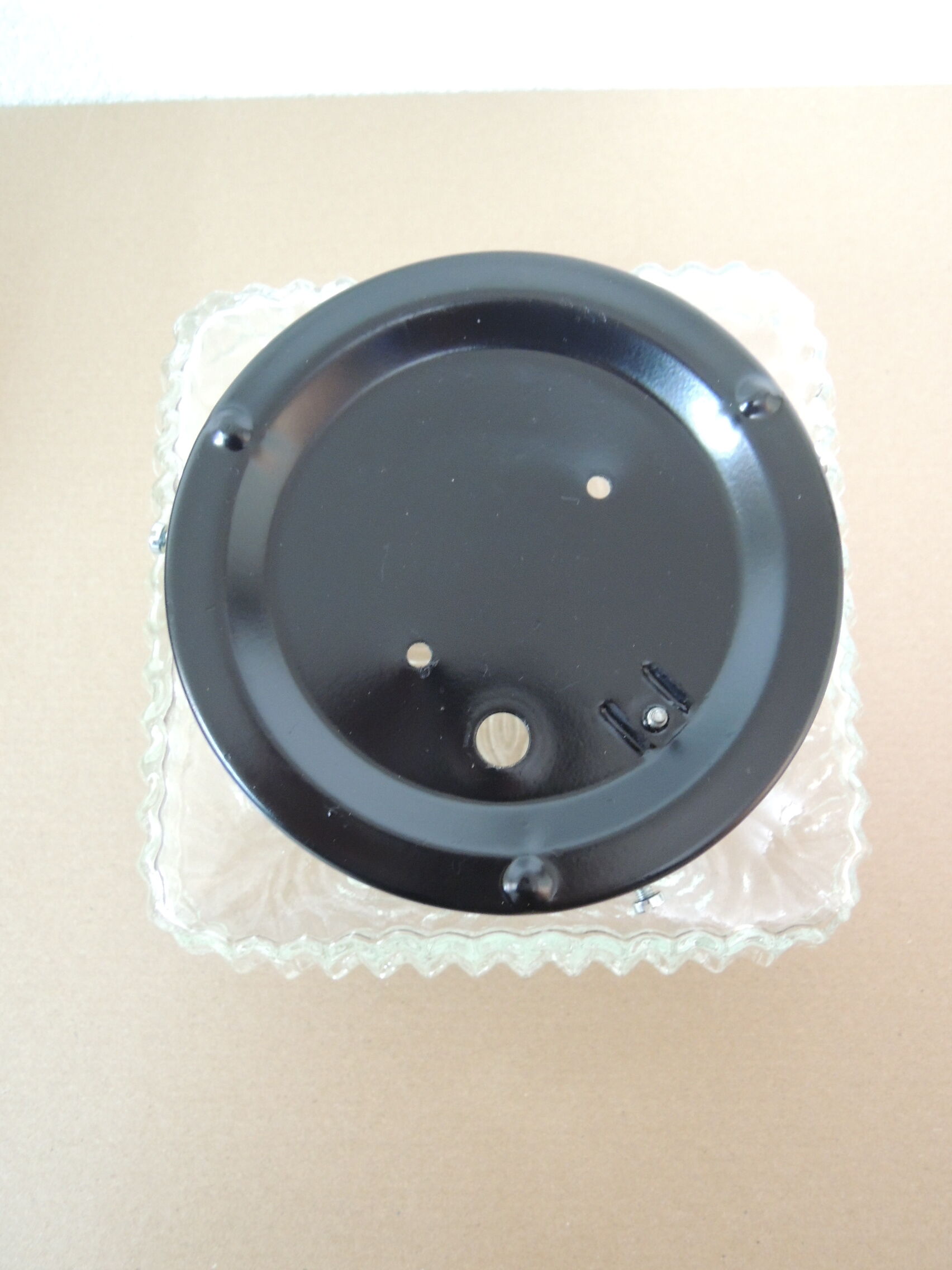 Square glass ceiling light