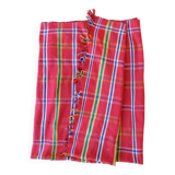 Vintage checkered blanket from Morocco - 179 x 214 cm