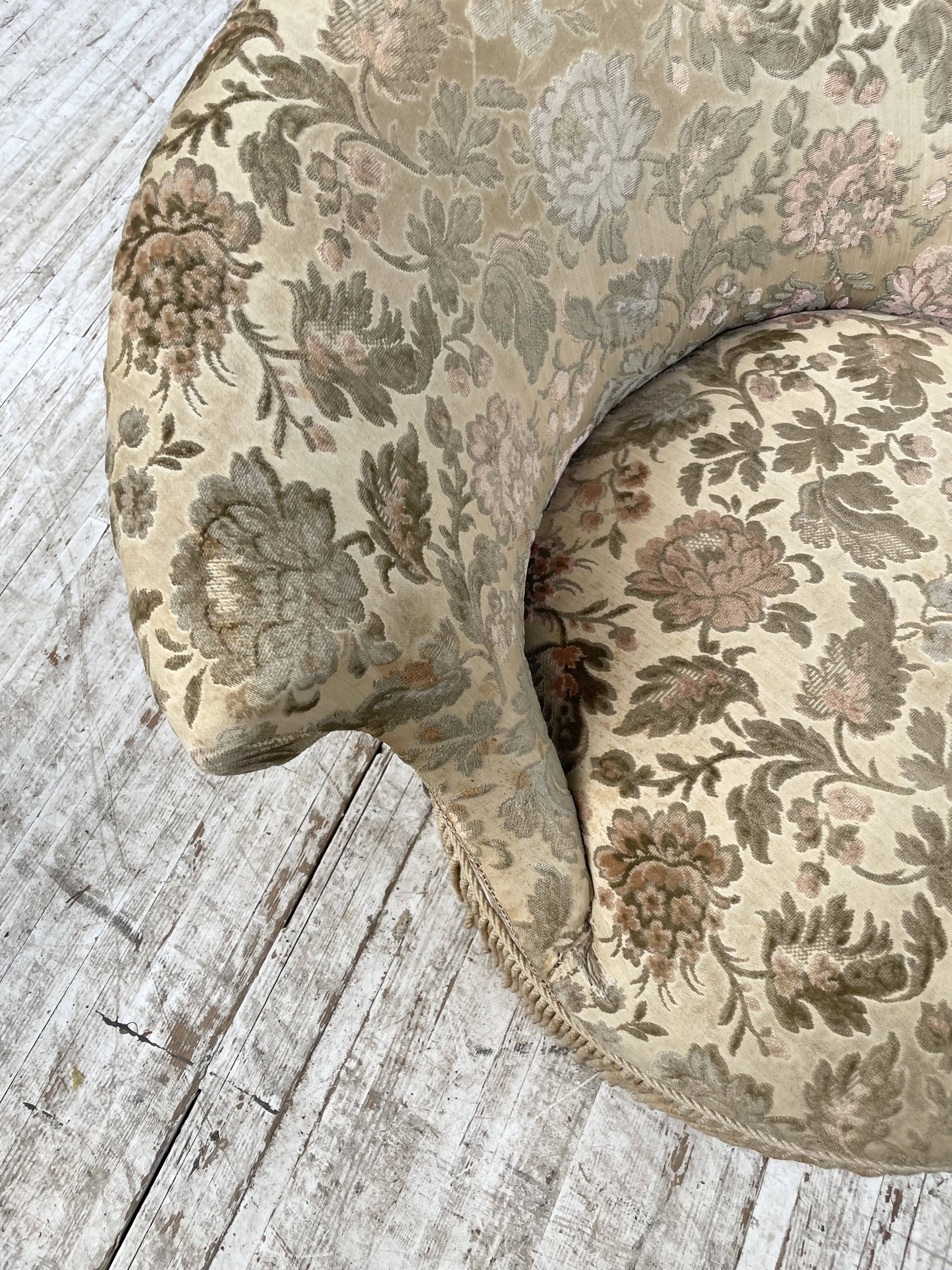 Fauteuil napoléon fleuri XIXème