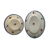 2 dishes Mary Lou Digoin Sarreguemines 20th century