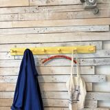 Antique lemon yellow coat hook