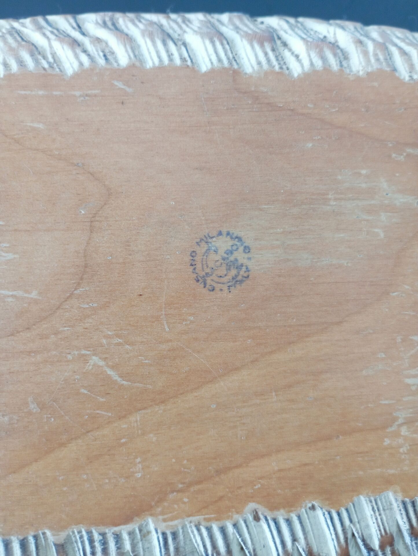 Vintage wooden plate by Aldo Tura for Macabo Italy