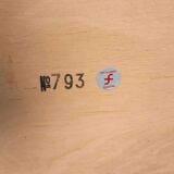 XL oval mirror vintage Danish design in teak by Christensen Silkeborg