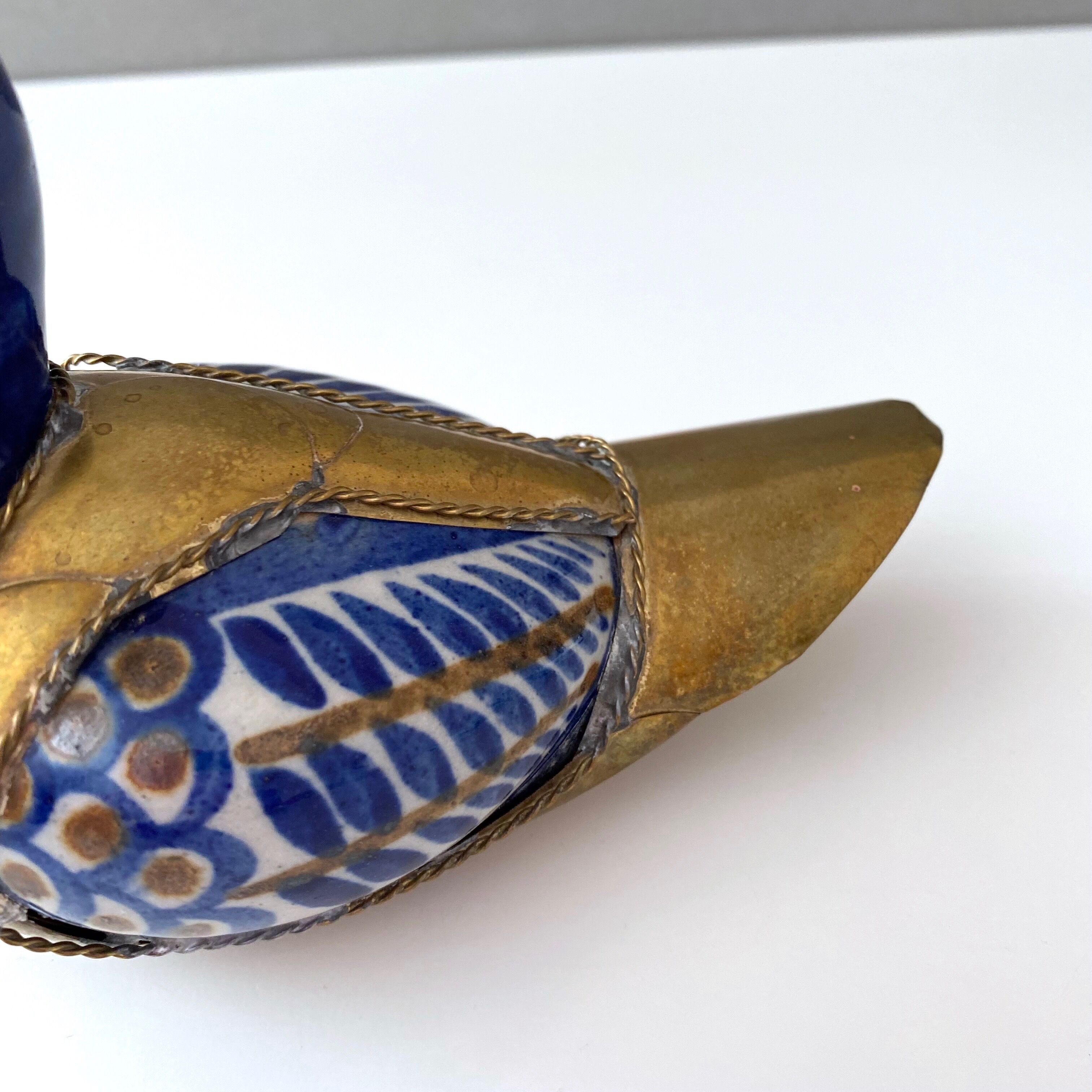 Tonala Duck, Vintage Ceramic Duck, Vintage Deco