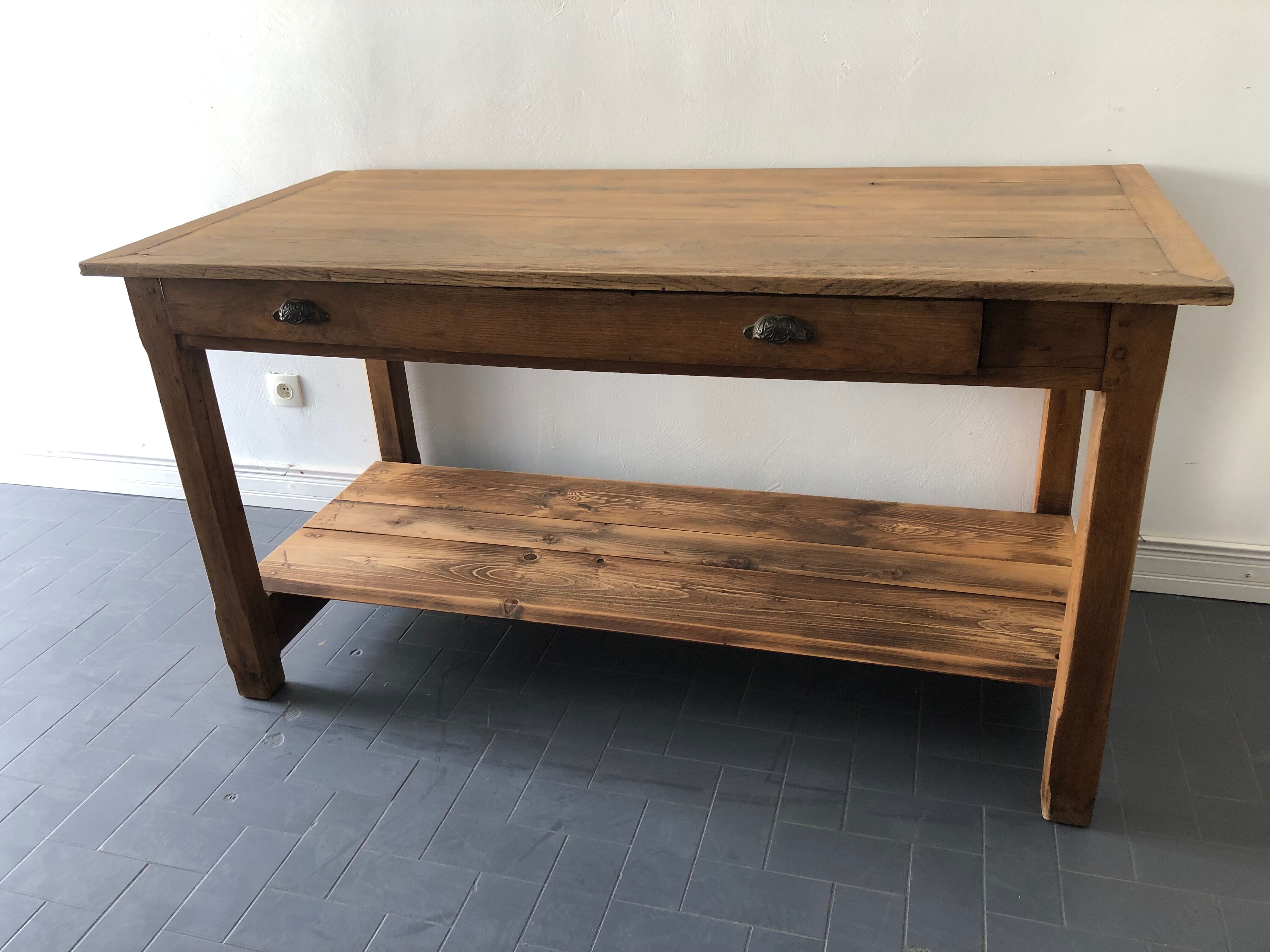 Drapery table, Mercerie, craft furniture early twentieth century