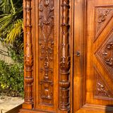 Walnut Cabinet with Marble Inlays Renaissance Style
