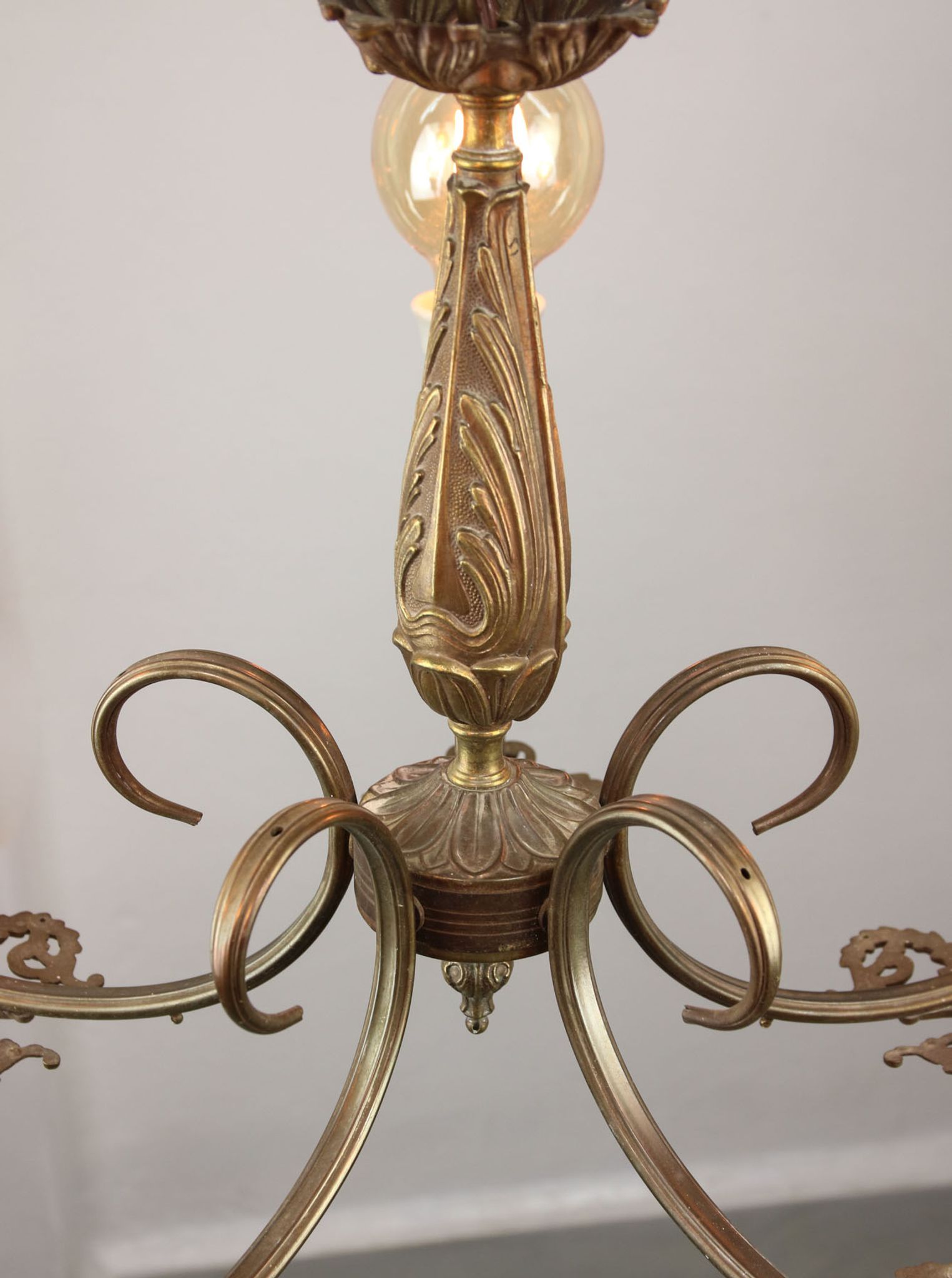 Lustre en laiton Art-déco, années 1930