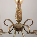 Art-deco brass chandelier, 1930s