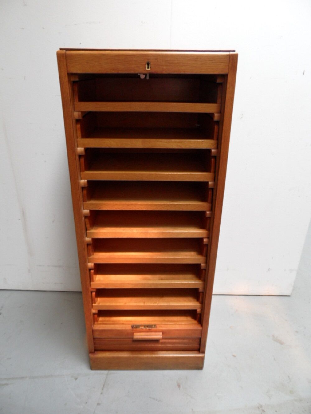 Vintage filing cabinet with roller shutter