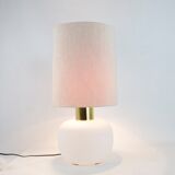 Pair of vintage opaline glass lamps, Limburg, 1968