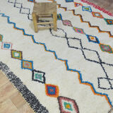 Tapis berbère losanges coloré 286 x 190 cm
