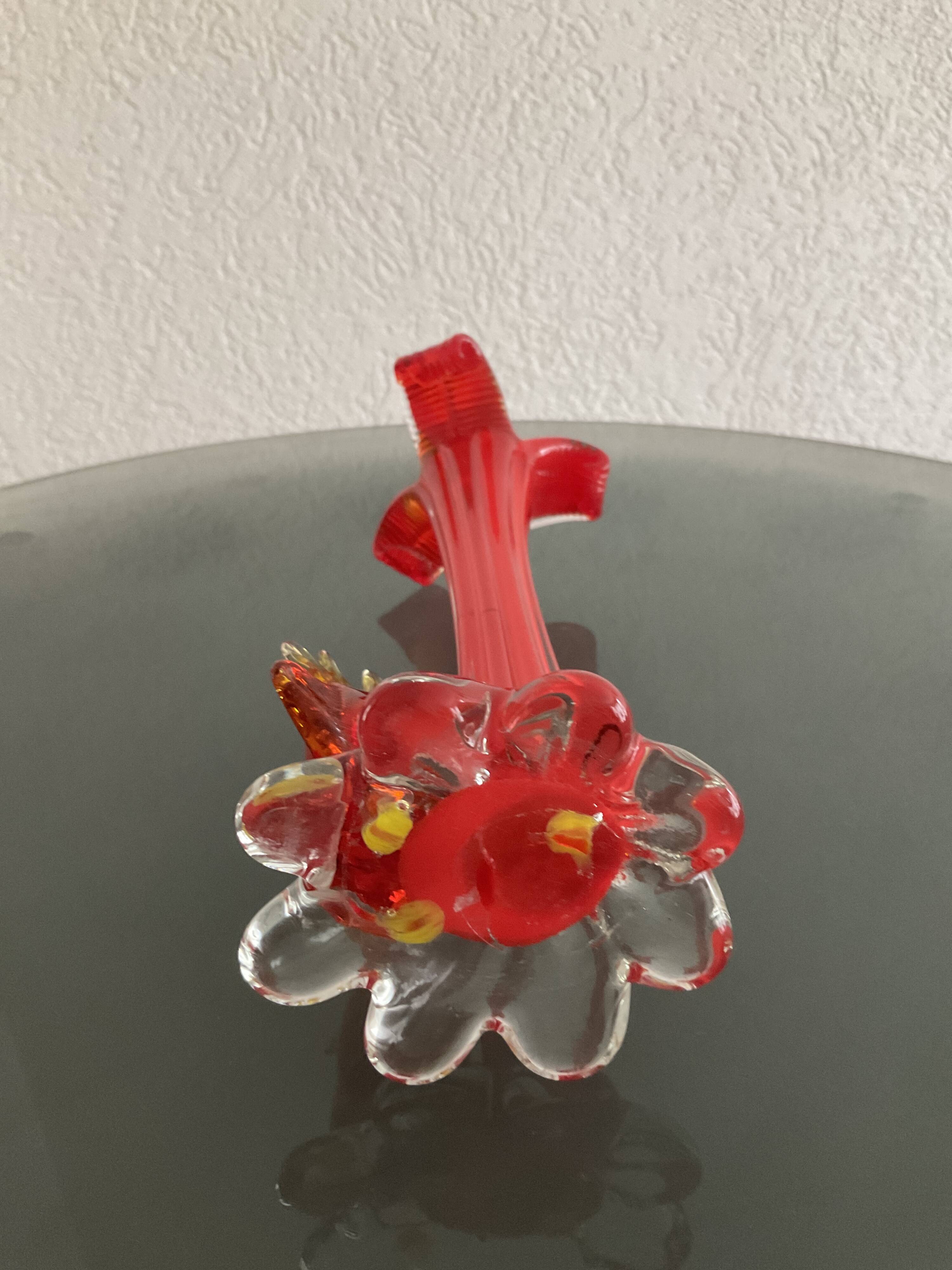 Murano "fish" orange soliflore from the 1970s.