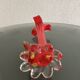Murano "fish" orange soliflore from the 1970s.
