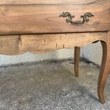 Solid raw walnut sauteuse chest of drawers