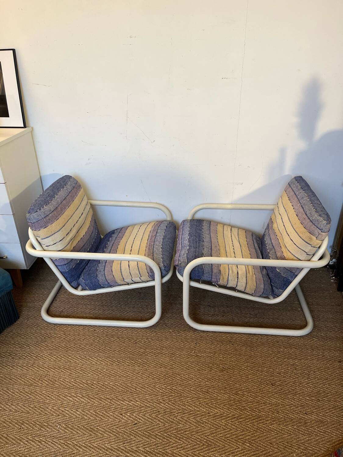 Pair of vintage 70s armchairs by Marc Berthier for Prisunic