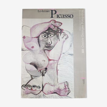 Affiche, Pablo Picasso, Exposition "Le dernier Picasso" au Centre d'art contemporain Georges Pompidou, 1987