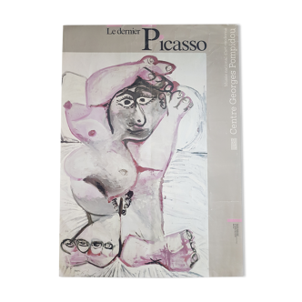 Affiche, Pablo Picasso, Exposition "Le dernier Picasso" au Centre d'art contemporain Georges Pompidou, 1987