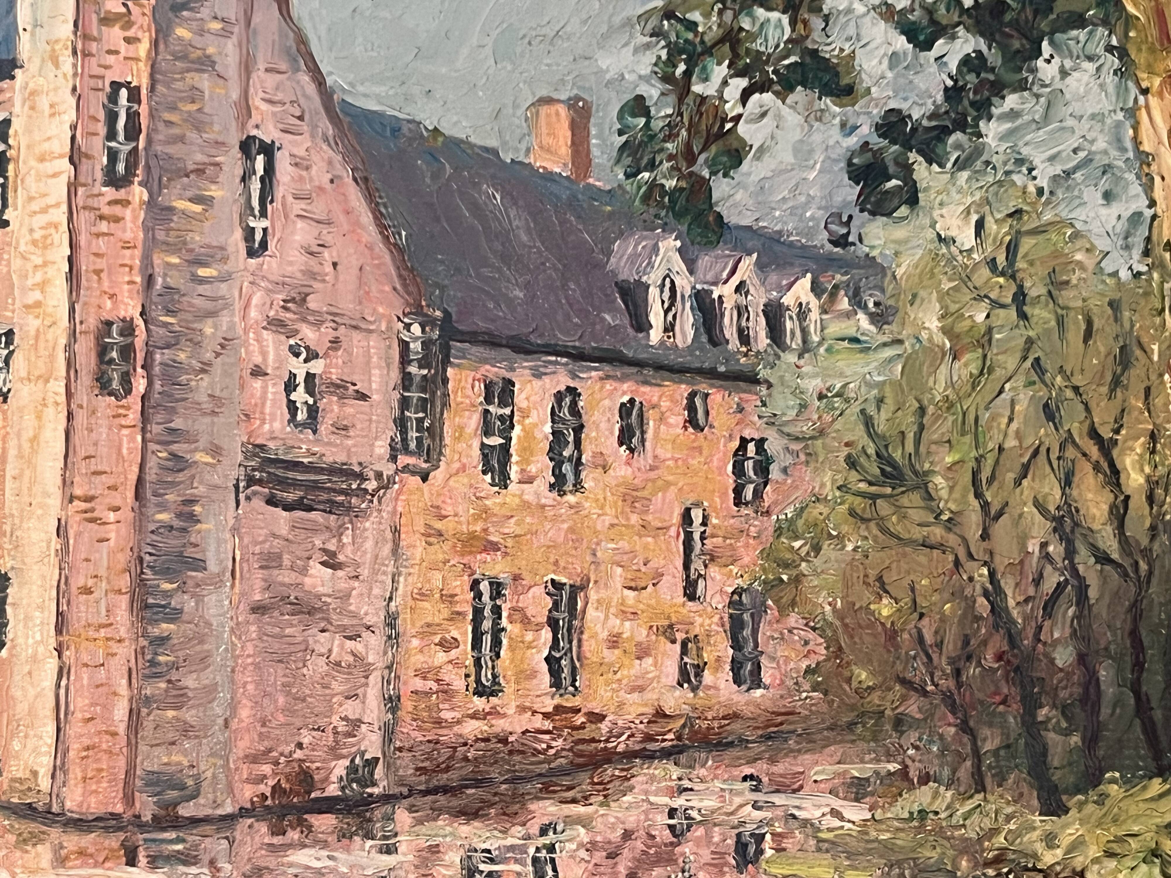 Francis Sachy "Château de Trécesson, Morbihan" oil on panel